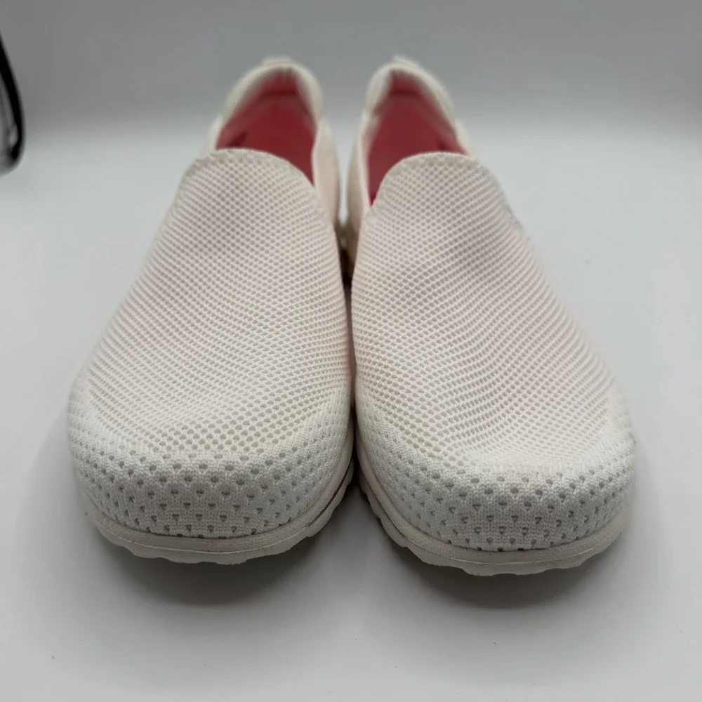 Skechers Go Walk Massage Fit Seascape Shoes‎ Womens Sz 10 White Slip On Loafers